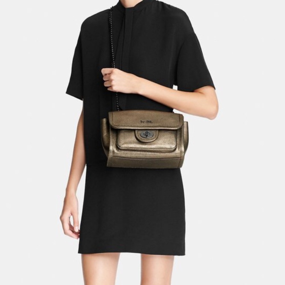 Coach ranger brass flap crossbody bag